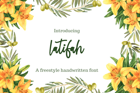 Discover the Quirky Charm of Latifah: A Freestyle Handwritten Font for Creative Expression
