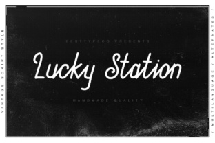 Lucky Station: A Handmade Calligraphy Font for Creative Professionals