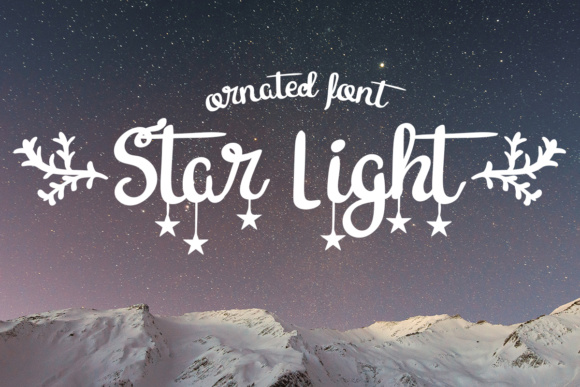 Star Light: A Starry Font for Christmas Designs